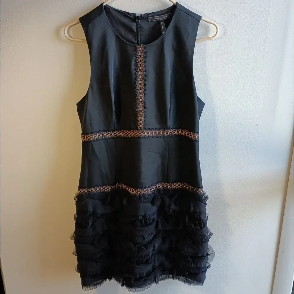 BCBG MaxAzria " Maile" Ruffle Mini Dress - Picture 4 of 11